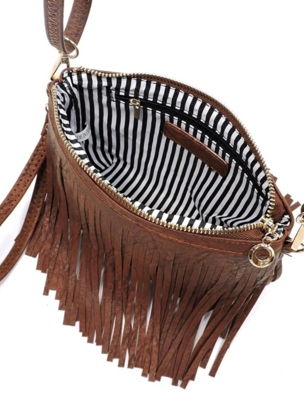 Turquoise Fringe Crossbody Bag - Picture 5 of 5